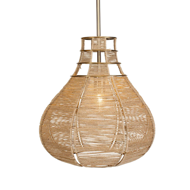 HESTIA 1 LIGHT NATURAL ROPE PENDANT