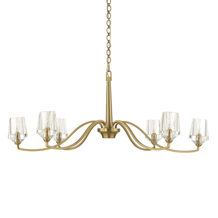 BARCELONA 6 LIGHT BRASS CHANDELIER