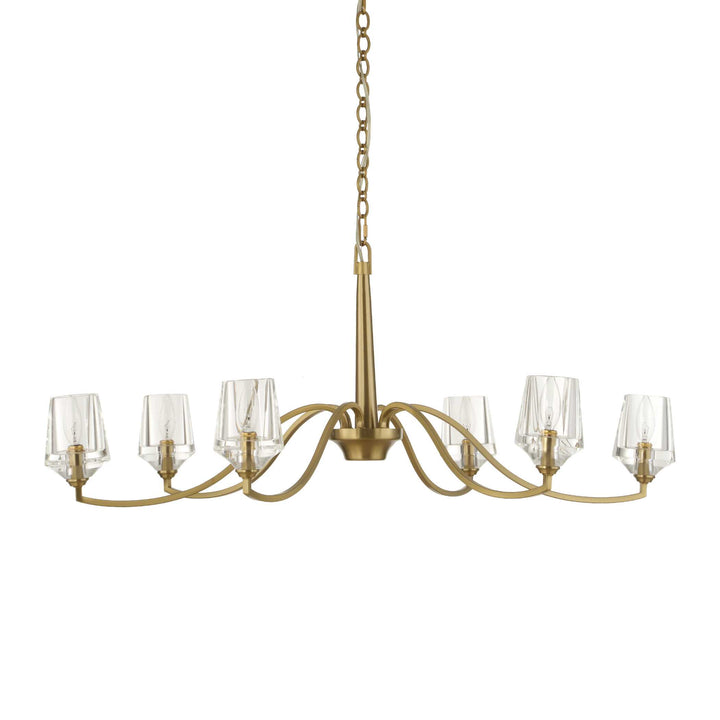 BARCELONA 6 LIGHT BRASS CHANDELIER