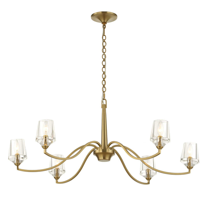 BARCELONA 6 LIGHT BRASS CHANDELIER