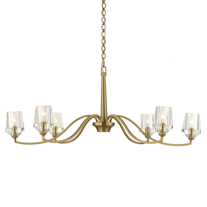 BARCELONA 6 LIGHT BRASS CHANDELIER