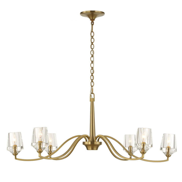 BARCELONA 6 LIGHT BRASS CHANDELIER