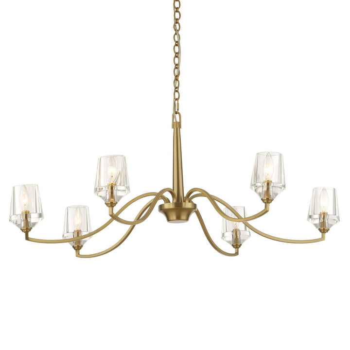 BARCELONA 6 LIGHT BRASS CHANDELIER