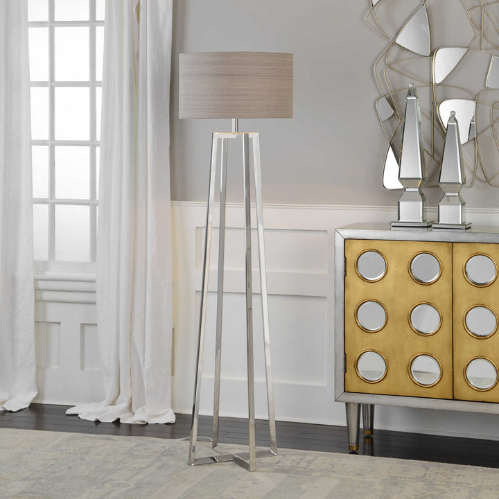 ALEXUS POLISHED CHROME FLOOR LAMP