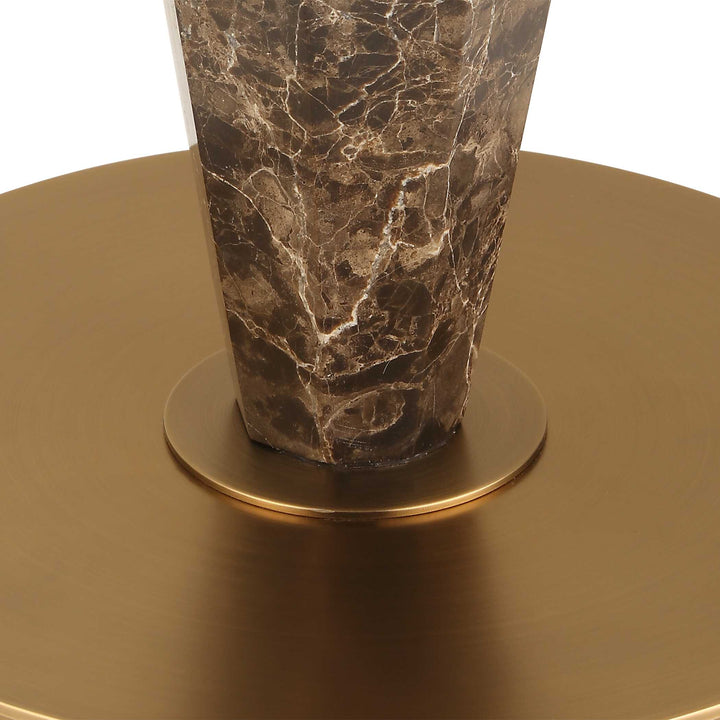 TYREE BROWN MARBLE FLOOR LAMP