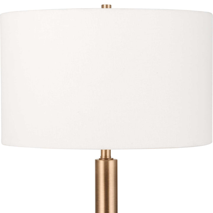 STOWE SATIN BLACK FLOOR LAMP