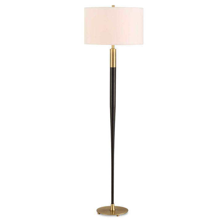STOWE SATIN BLACK FLOOR LAMP
