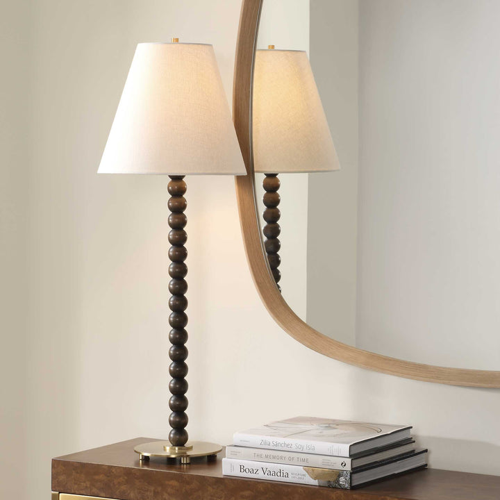 GALLUS WOOD SPHERES TABLE LAMP