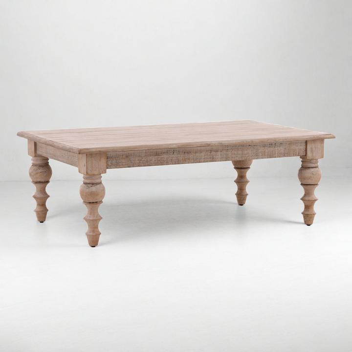 MARGO ANTIQUE TURNED LEG COFFEE TABLE
