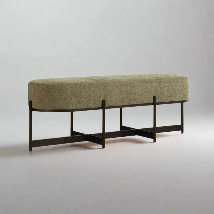 MERINO MOSS TEXTURED CHENILLE BENCH