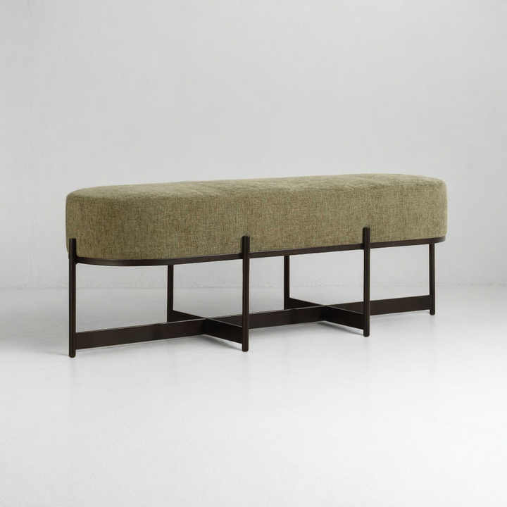 MERINO MOSS TEXTURED CHENILLE BENCH