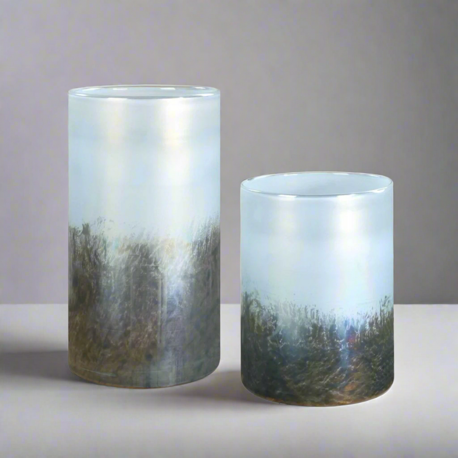 MIDNIGHT MIST CYLINDRICAL VASES | SET OF 2