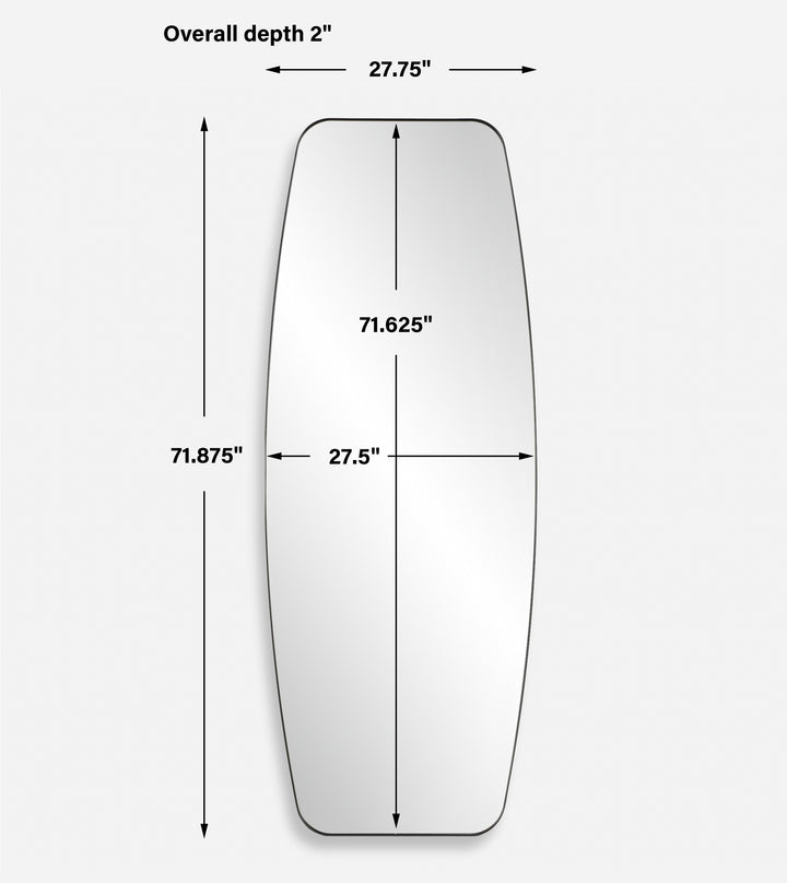 CASPIAN CURVED BLACK DRESSING MIRROR