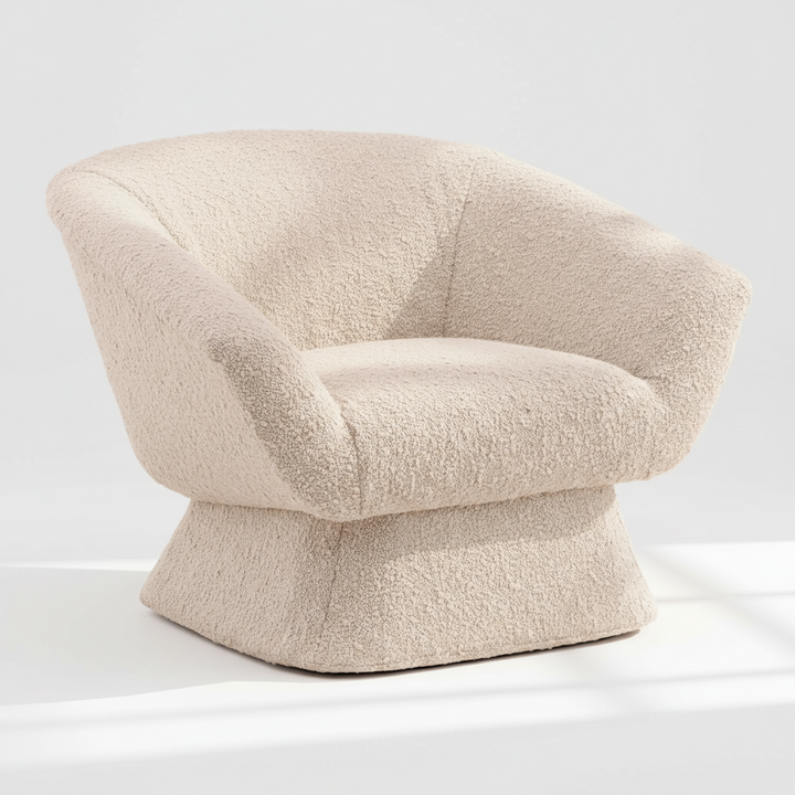 MONTROSE BIRCH BOUCLE PYRAMID SWIVEL CHAIR