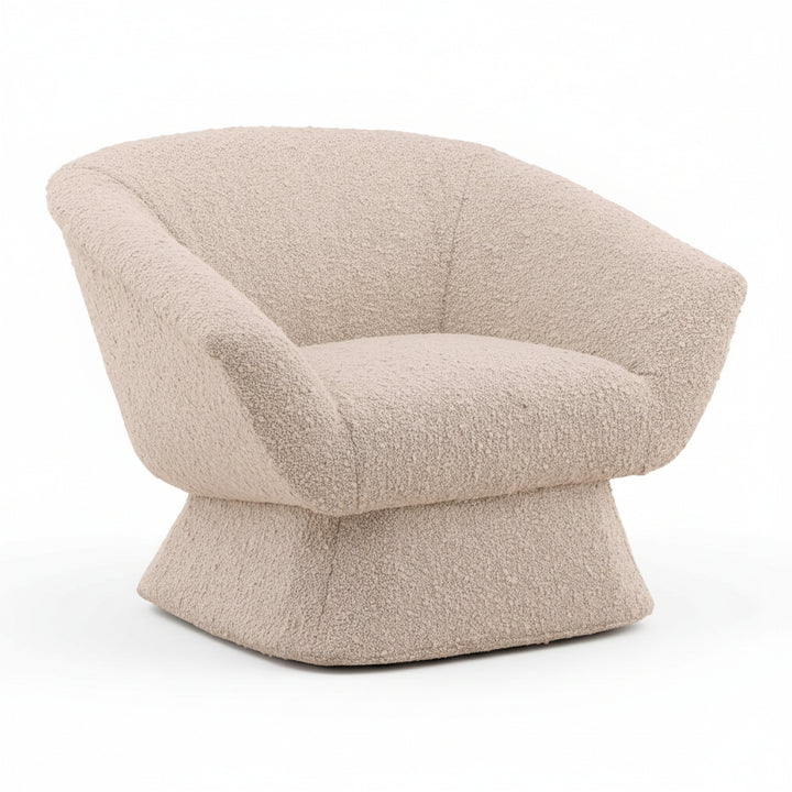 MONTROSE BIRCH BOUCLE PYRAMID SWIVEL CHAIR