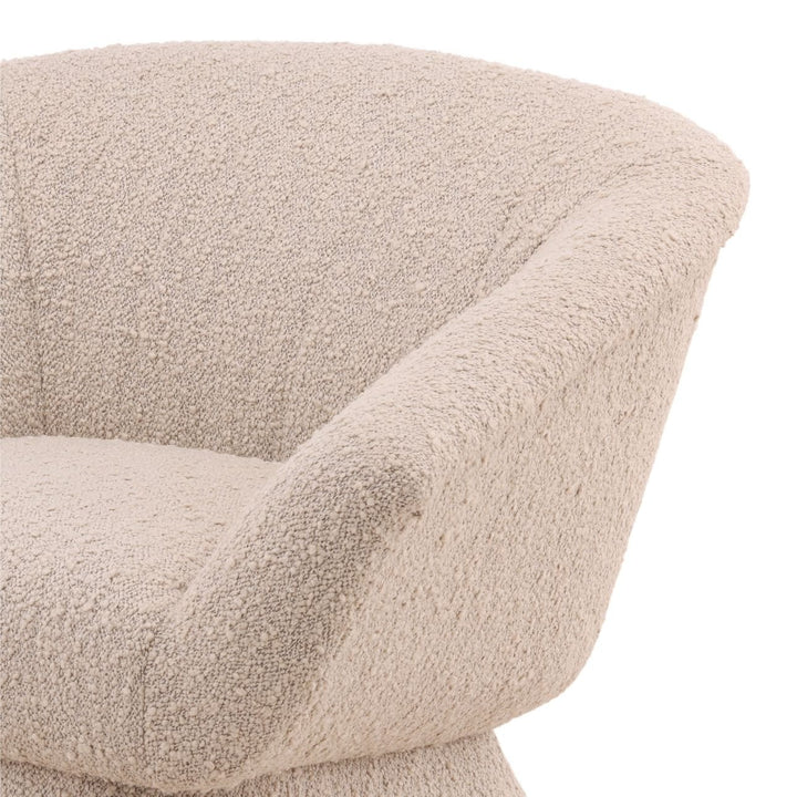 MONTROSE BIRCH BOUCLE PYRAMID SWIVEL CHAIR