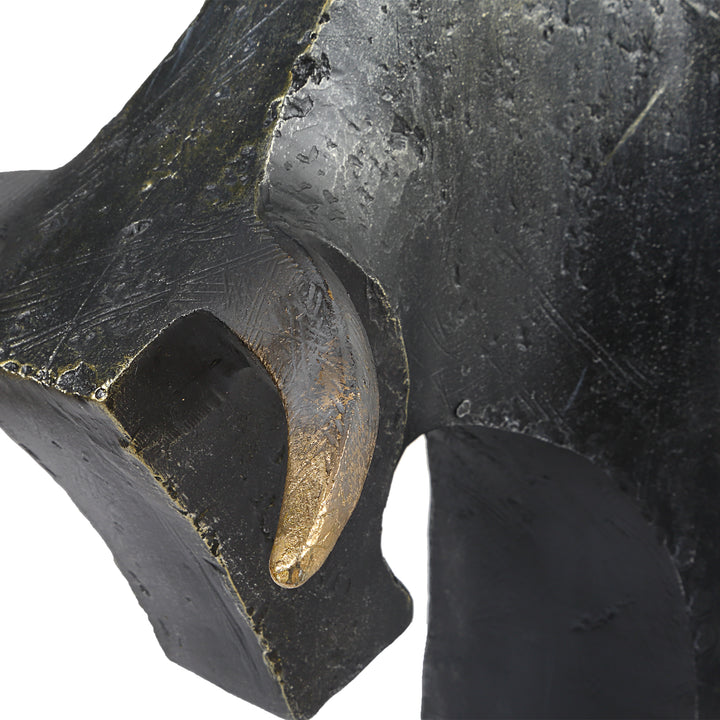 REGAL BULL BRONZE SCULPTURES | SET OF 2