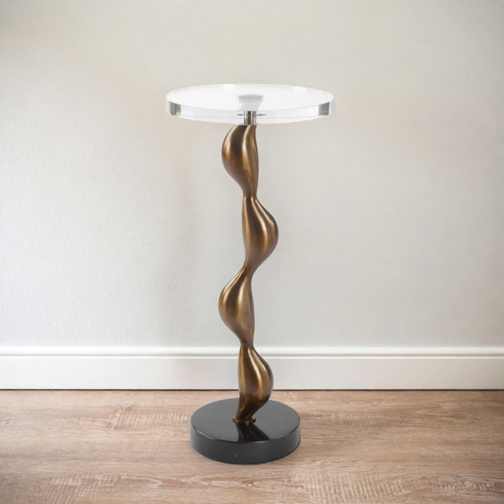 REMOLINO CRYSTAL + BRONZE DRINK TABLE