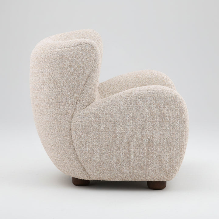 SANDY BOUCLE UPHOLSTERED ARM CHAIR