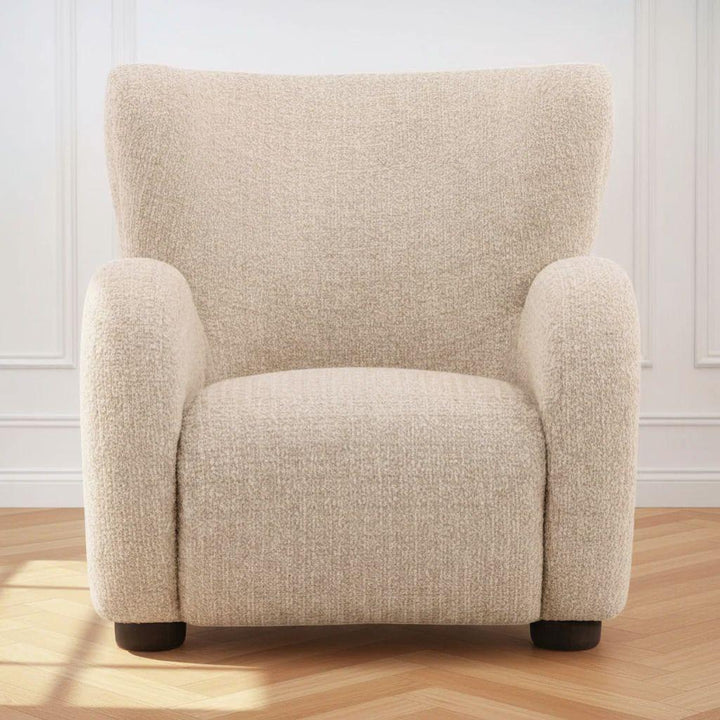 SANDY BOUCLE UPHOLSTERED ARM CHAIR