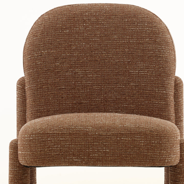Brown textured chair on a white background