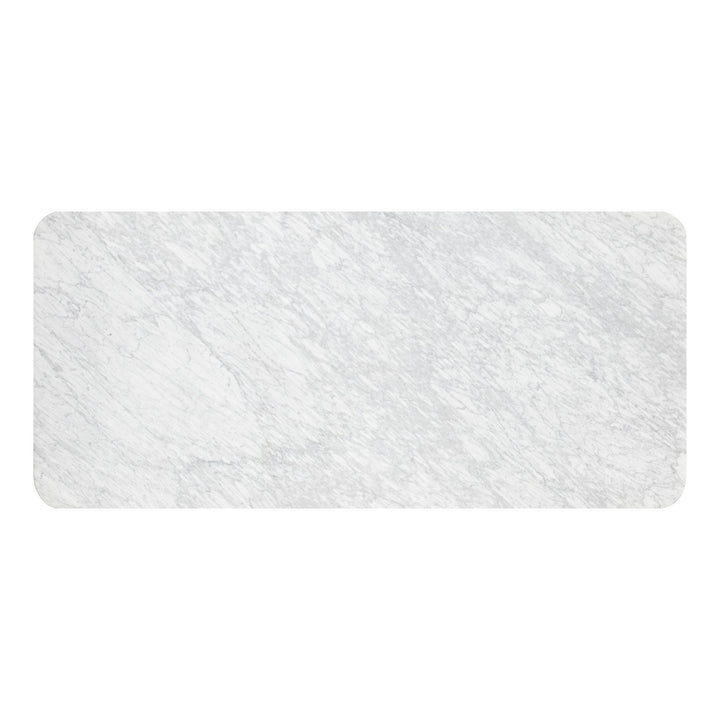 AMBROSIA 79" DINING TABLE - WHITE MARBLE