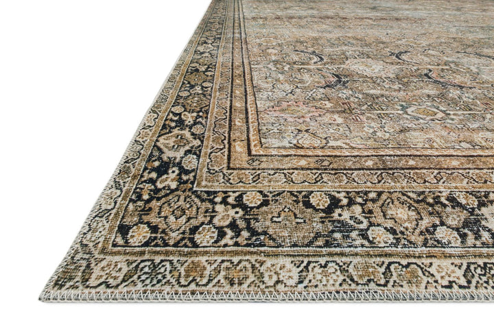 ARNAV VINTAGE PRINT FLAT RUG: OLIVE