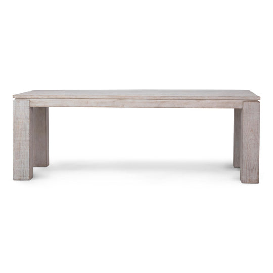 ASPEN RUSTIC WHITE WASHED PINE DINING TABLE