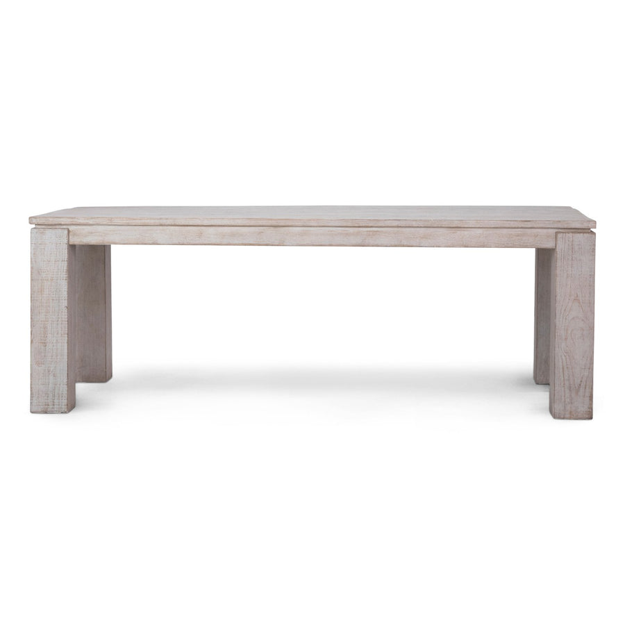 ASPEN RUSTIC WHITE WASHED PINE DINING TABLE