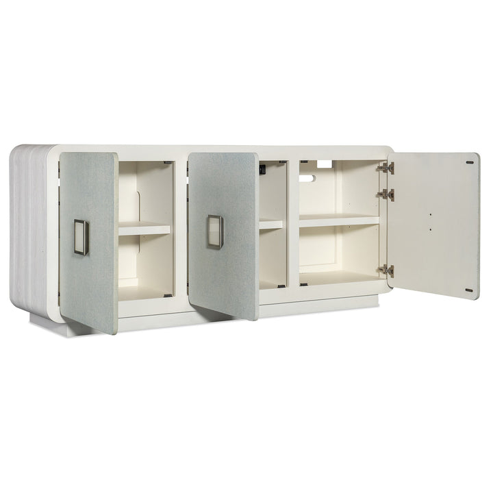 light blue white credenza cabinet
