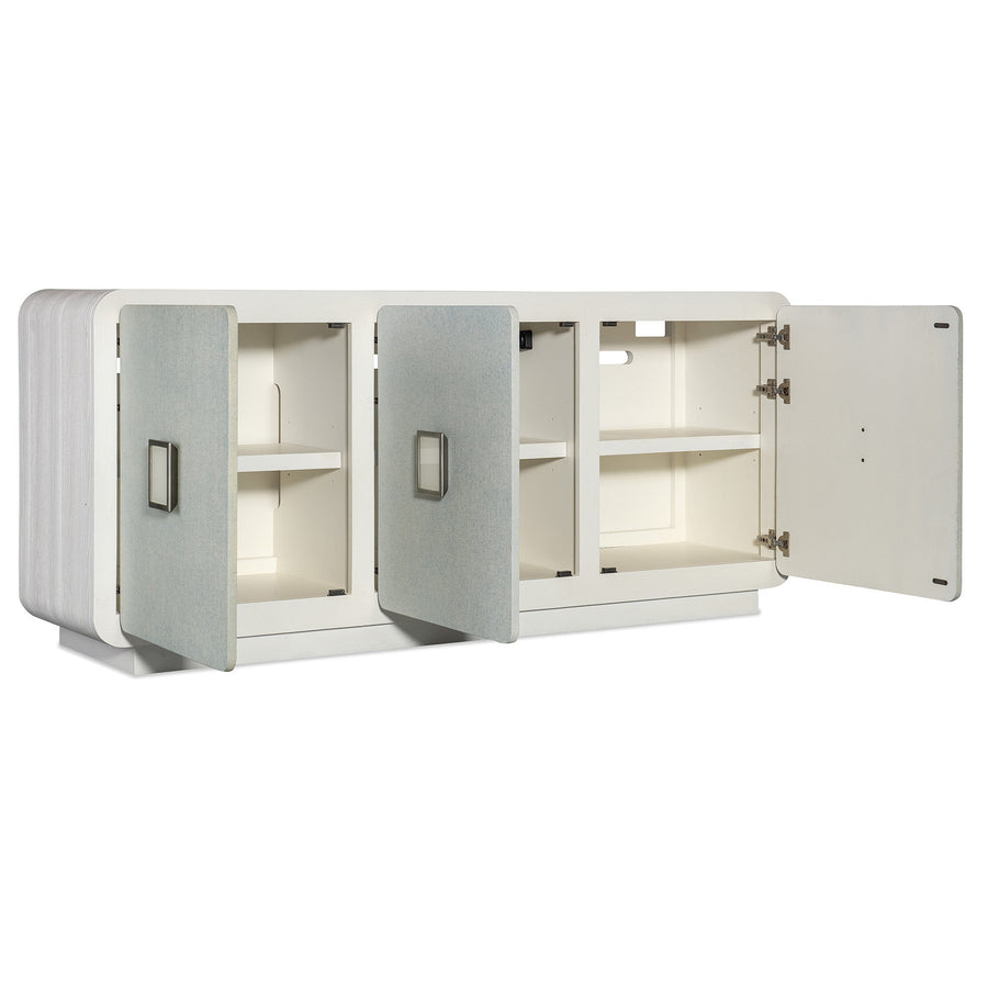 light blue white credenza cabinet