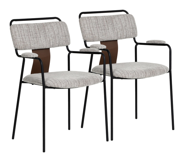 COUVA GRAY TWEED DINING CHAIR | SET OF 2