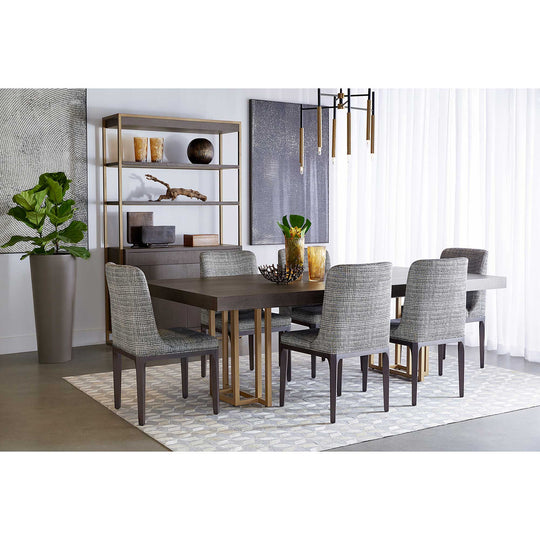 BALDESSARA 94.5" DINING TABLE - BROWN