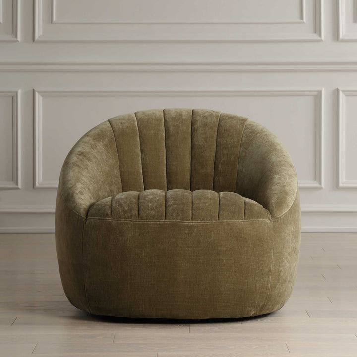 BARROW CHAMBRAY CHENILLE SWIVEL CHAIR