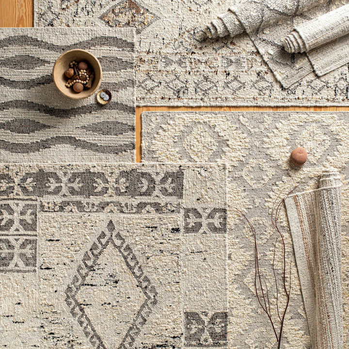 BAYLIN WOOL RUG: CREAM, GREY