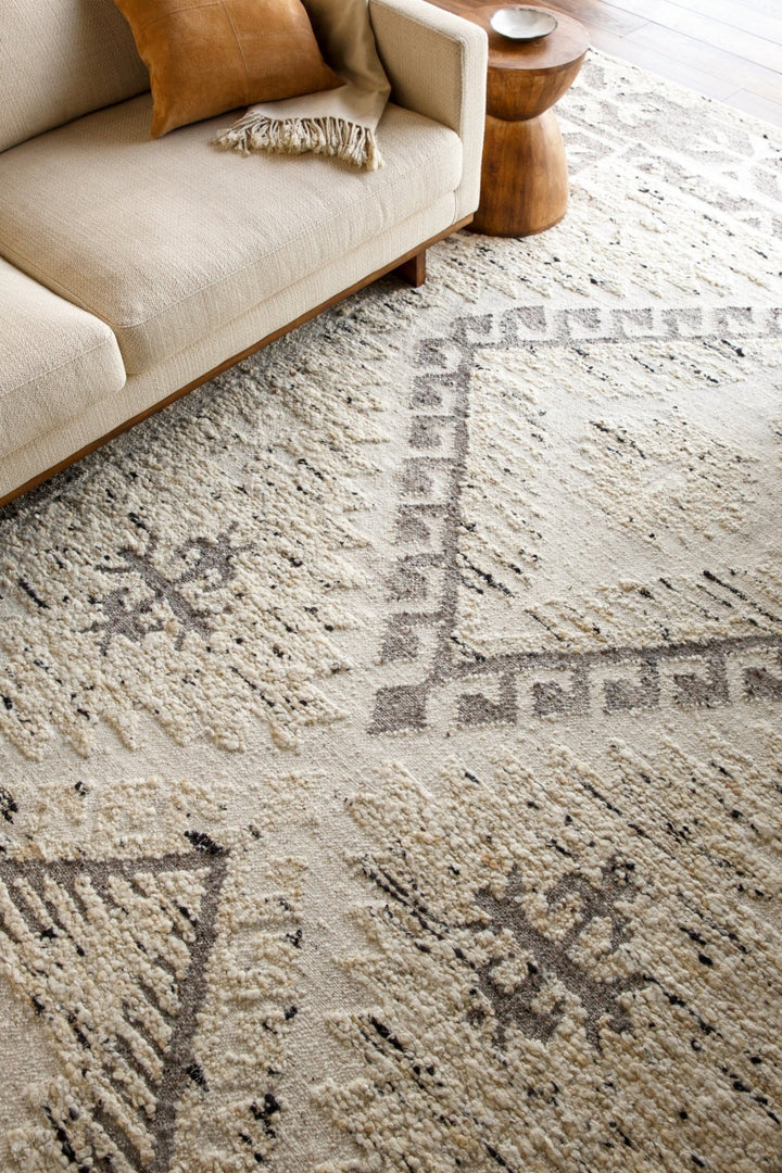 BAYLIN WOOL RUG: CREAM, GREY