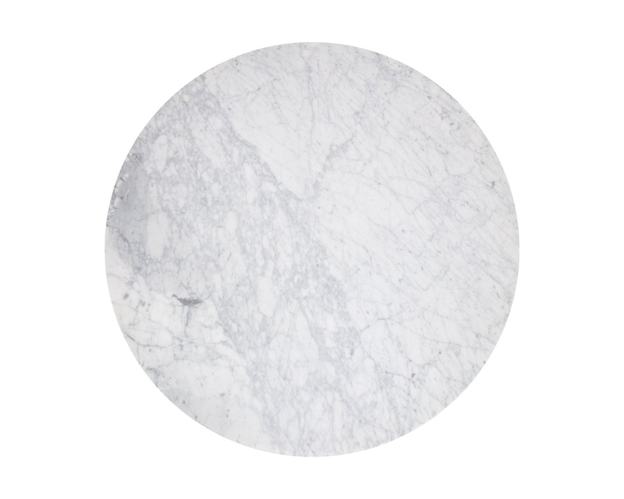 BIJON 59"RD MARBLE TOP DINING TABLE - UPPER VIEW
