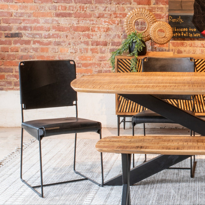 BUFFALO LEATHER DINING CHAIR