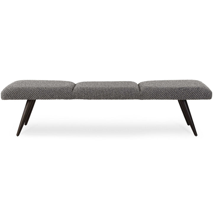 BOWTIE STRIATED BOUCLE BEDROOM BENCH