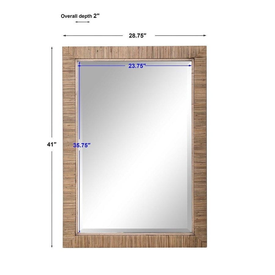 CAPE RATTAN WRAPPED MIRROR