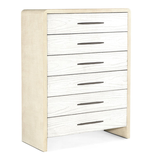 CASCADE BURLAP BLANC TALL CHEST
