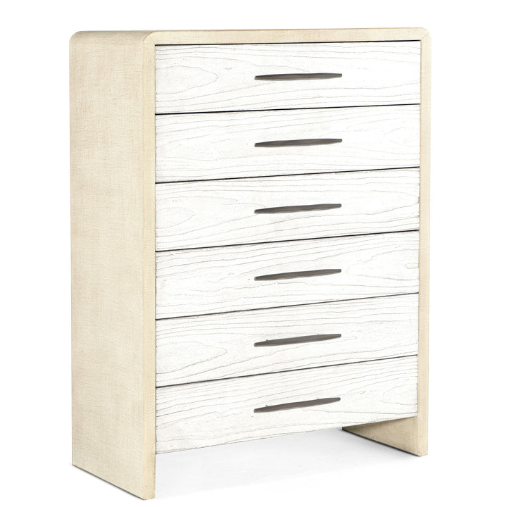 CASCADE BURLAP BLANC TALL CHEST