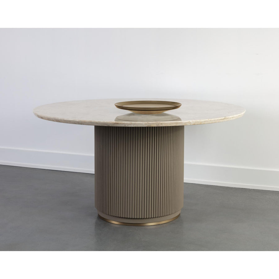 CATALDI 59" DINING TABLE - TAUPE