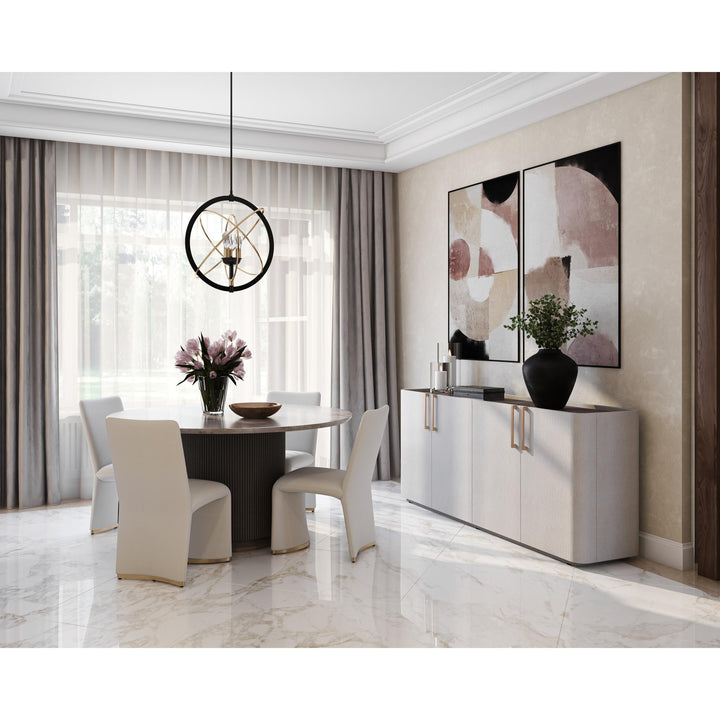CATALDI 59" DINING TABLE - TAUPE