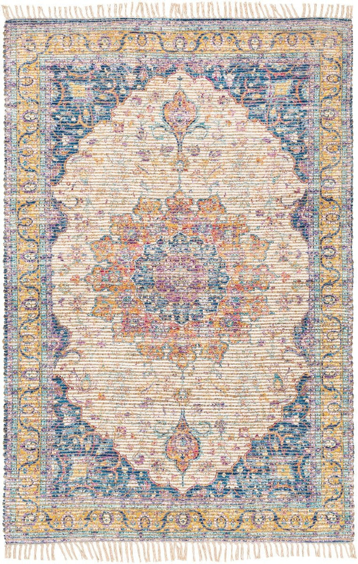 CELIA PRINTED JUTE RUG: VIOLET MULTI