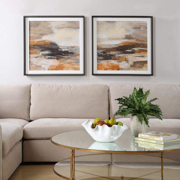 "CINNAMON SHORE" FRAMED PRINTS | SET OF 2