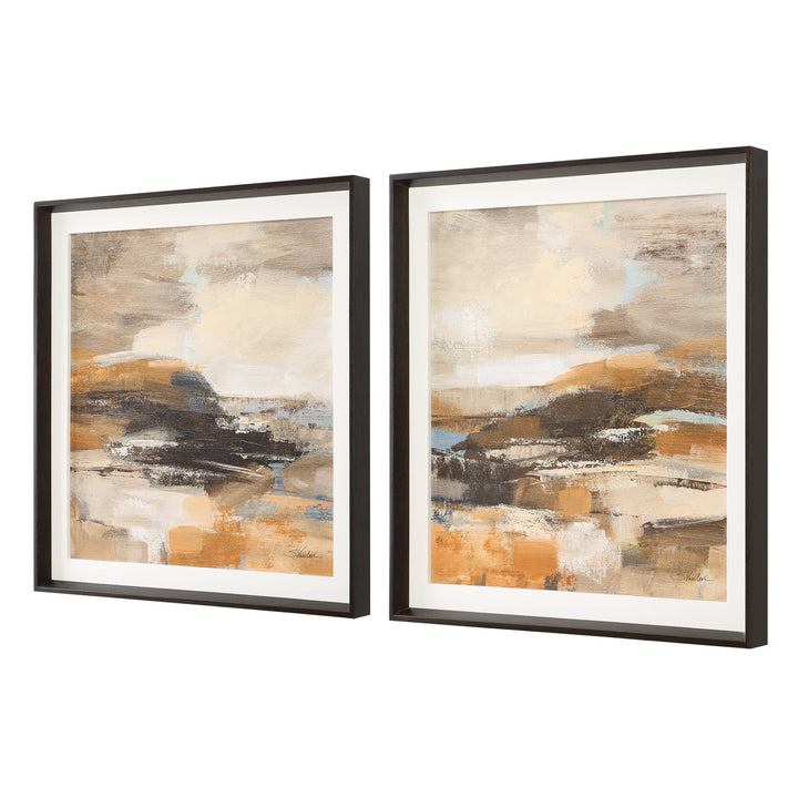 "CINNAMON SHORE" FRAMED PRINTS | SET OF 2