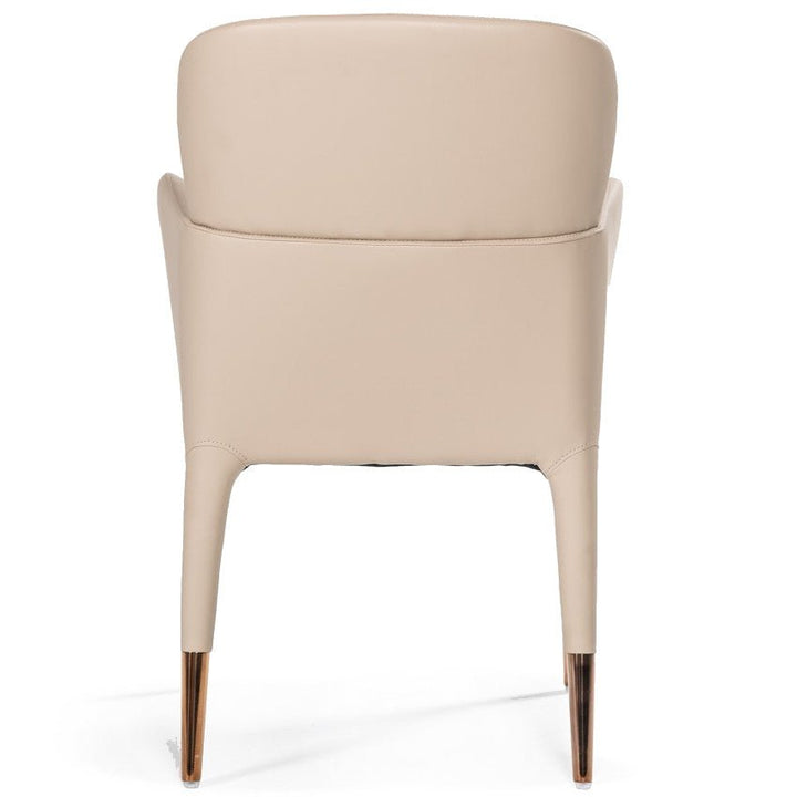 CLIO NUDE LEATHERETTE DINING CHAIR
