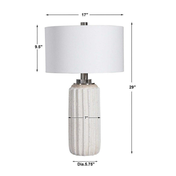 CREMA CRACKLE GLAZE CERAMIC LAMP