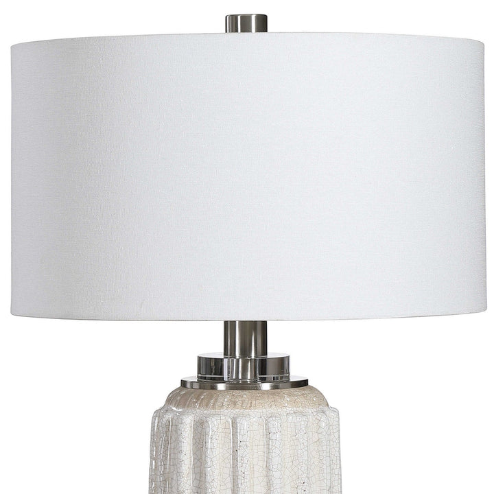 CREMA CRACKLE GLAZE CERAMIC LAMP